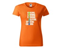 DOBRÝ TRIKO Dámské tričko s potiskem Mother Barva: Oranžová, Velikost: 2XL Oranžová, 2XL