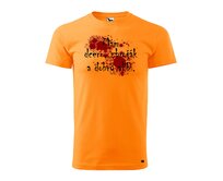 DOBRÝ TRIKO Pánské tričko s potiskem Mám alibi Velikost: 4XL, Barva: Tangerine orange Tangerine orange, 4XL