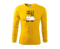 DOBRÝ TRIKO Pánské triko s potiskem What time Velikost: 2XL, Barva: Žlutá Žlutá, 2XL