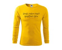 DOBRÝ TRIKO Pánské triko s potiskem Báječný den Velikost: 2XL, Barva: Žlutá Žlutá, 2XL