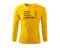 DOBRÝ TRIKO Pánské triko s potiskem Je mi 50 Velikost: 2XL, Barva: Žlutá Žlutá, 2XL