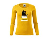 DOBRÝ TRIKO Dámské triko s kočkou ANTIDEPRESIVA Velikost: 2XL, Barva: Malinová Malinová, 2XL