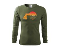 DOBRÝ TRIKO Pánské triko s potiskem 40 let myslivost Velikost: XL, Barva: Khaki Khaki, XL