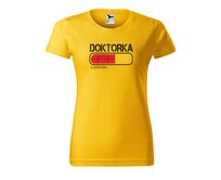 DOBRÝ TRIKO Dámské tričko s potiskem Doktorka loading Barva: Žlutá, Velikost: 2XL Žlutá, 2XL