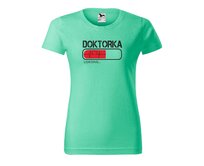 DOBRÝ TRIKO Dámské tričko s potiskem Doktorka loading Barva: Mátová, Velikost: 2XL Mátová, 2XL