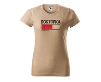 DOBRÝ TRIKO Dámské tričko s potiskem Doktorka loading Barva: Písková, Velikost: 2XL Písková, 2XL