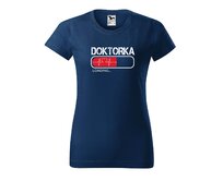 DOBRÝ TRIKO Dámské tričko s potiskem Doktorka loading Barva: Půlnoční modrá, Velikost: 2XL Půlnoční modrá, 2XL