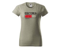 DOBRÝ TRIKO Dámské tričko s potiskem Doktorka loading Barva: Světlá khaki, Velikost: 2XL Světlá khaki, 2XL