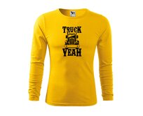 DOBRÝ TRIKO Pánské triko s potiskem Truck yeah Velikost: 2XL, Barva: Žlutá Žlutá, 2XL