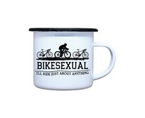 DOBRÝ TRIKO Plecháček s potiskem Bikesexual Velikost plecháčku: 330 ml Smalt