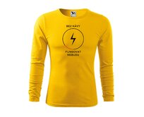 DOBRÝ TRIKO Pánské triko s potiskem Bez kávy Velikost: 2XL, Barva: Žlutá Žlutá, 2XL