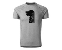 DOBRÝ TRIKO Pánské funkční tričko s potiskem I love my dog Velikost: 2XL, Barva: Tmavě šedý melír Tmavě šedý melír, 2XL