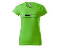 DOBRÝ TRIKO Dámské tričko s potiskem Snažím se tě pobrat Barva: Apple green, Velikost: 2XL Apple green, 2XL