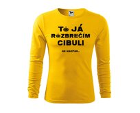 DOBRÝ TRIKO Pánské bavlněné triko Rozbrečím cibuli Velikost: 2XL, Barva: Žlutá Žlutá, 2XL