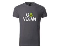 DOBRÝ TRIKO Pánské tričko Go vegan Velikost: 2XL, Barva: Light antracite Light antracite, 2XL