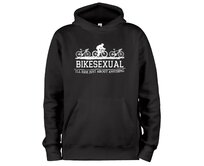 DOBRÝ TRIKO Mikina s potiskem a kapucí Bikesexual Velikost: 2XL, Barva: Černá Černá, 2XL