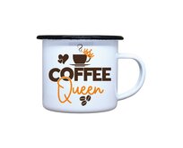 DOBRÝ TRIKO Plecháček s potiskem Coffee queen Velikost plecháčku: 330 ml Smalt