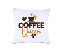 DOBRÝ TRIKO Polštář s potiskem 40 x 40 cm Coffee queen Oboustranný tisk: ANO