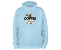 DOBRÝ TRIKO Mikina s potiskem a kapucí Coffee queen Velikost: 2XL, Barva: Nebesky modrá Nebesky modrá, 2XL