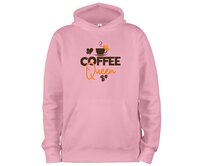 DOBRÝ TRIKO Mikina s potiskem a kapucí Coffee queen Velikost: XL, Barva: Růžová Růžová, XL