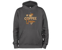 DOBRÝ TRIKO Mikina s potiskem a kapucí Coffee queen Velikost: 2XL, Barva: Tmavě šedá Tmavě šedá, 2XL