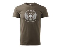 DOBRÝ TRIKO Pánské tričko s potiskem Fitness Velikost: 2XL, Barva: Army Army, 2XL