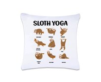 DOBRÝ TRIKO Polštář s potiskem 40 x 40 cm Sloth yoga Oboustranný tisk: NE