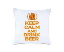 DOBRÝ TRIKO Polštář s potiskem 40 x 40 cm Keep calm beer Oboustranný tisk: NE