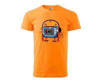 DOBRÝ TRIKO Pánské tričko s potiskem Walkman Velikost: 4XL, Barva: Tangerine orange Tangerine orange, 4XL