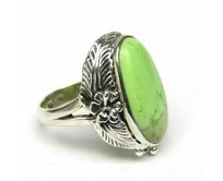 AutorskeSperky.com - Stříbrný prsten s chrysoprasem -  S6410 Stříbro