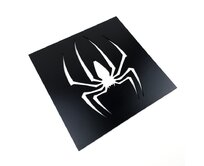 Dřevěná dekorace Symbol Spidermana černá