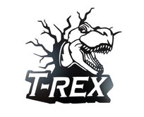 Dřevěná dekorace Dinosaurus T-REX černá