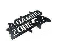 Dřevěná dekorace Gaming zone černá