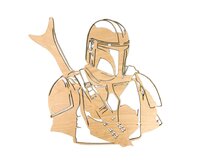 Dřevěná dekorace Star Wars Mandalorian