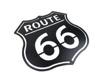 Dřevěná dekorace Route 66 černá