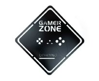 Dřevěná dekorace Gamer Zone černá