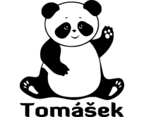 Samolepka Panda se jménem