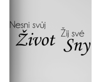 Samolepka Život a sny