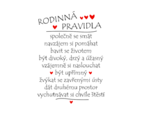 Samolepka Rodinná pravidla