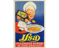 Plechová retro cedule / plakát - Polévkové koření Ilsa Provedení:: Plechová cedule A5 cca 20 x 15 cm