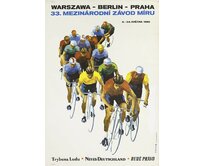 Plechová retro cedule / plakát - Závod míru 1980 Provedení:: Papírový plakát v rámu