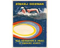 Plechová retro cedule / plakát - Získej odznak Provedení:: Papírový obraz v rámu A4