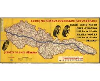 Plechová retro cedule / plakát - Budujme Československou autostrádu Provedení:: Plechová cedule A5 cca 20 x 15 cm