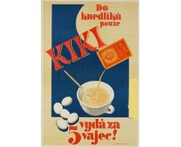 Plechová retro cedule / plakát - Do knedlíků pouze Kiki Provedení:: Papírový obraz v rámu A4