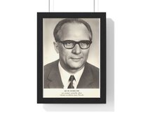 Erich Honecker - obraz / plechová cedule - retro dárek Provedení:: Papírový plakát v rámu