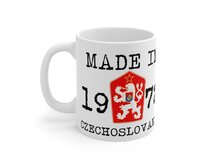 Retro hrnek - Made In Czechoslovakia + znak ČSSR + váš letopočet Dodání:: S dárkovou krabičkou s okénkem