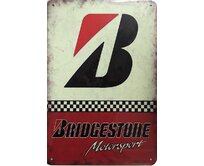 Plechová retro cedule / plakát - Bridgestone Provedení:: Plechová cedule A5 cca 20 x 15 cm