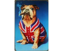 Plechová retro cedule / plakát - Bulldog Provedení:: Plechová cedule A5 cca 20 x 15 cm