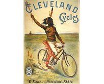 Plechová retro cedule / plakát - Cleveland Cycles Provedení:: Papírový obraz v rámu A4