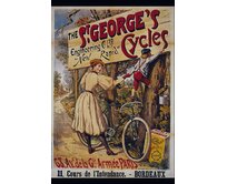 Plechová retro cedule / plakát - St. Georges Cycles Provedení:: Papírový obraz v rámu A4